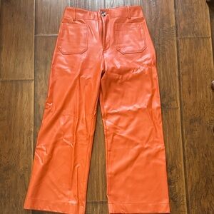 Anthropologie - Maeve Orange Cropped Pants